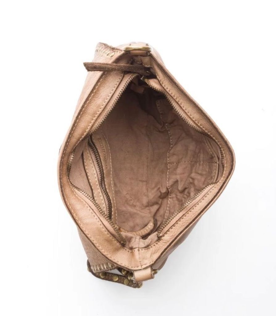 BZNA Bag Doria Taupe Clutch Italy Designer Damen Umhängetasche Schultertasche Neu