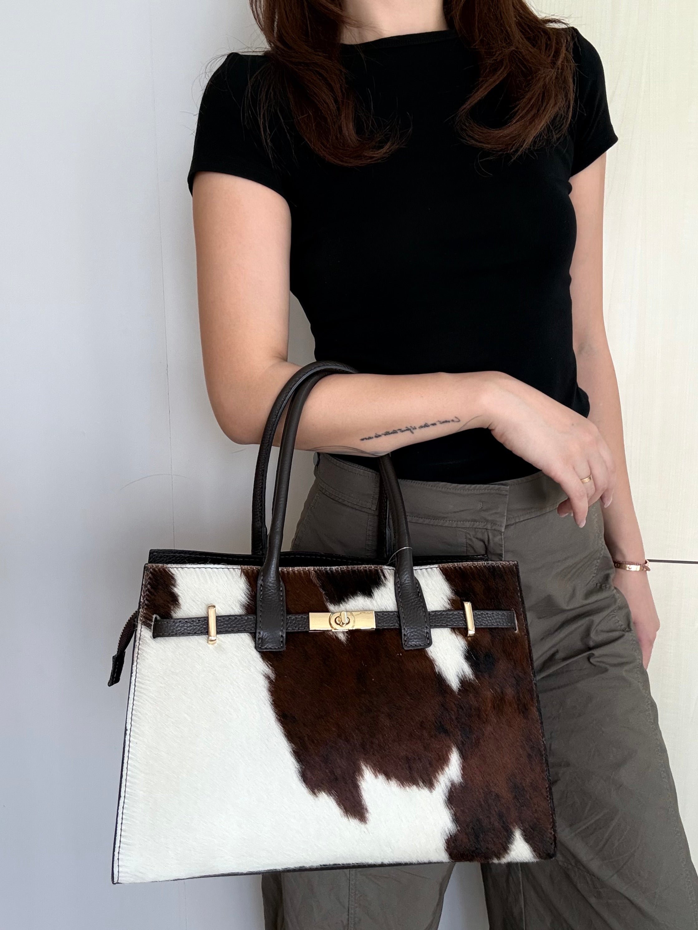 BZNA Bag BO6980 Mac. Cucio Cavalino Echtfell Italy Damen Shopper Handtasche Schultertasche Tasche - B Z N A