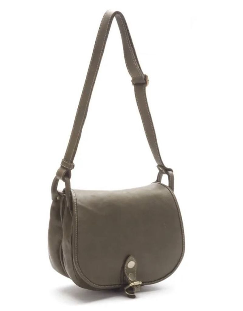 BZNA Schultertasche Taina dunkelgrün Italy Designer Handtasche Ledertasche Umhängetasche - B Z N A