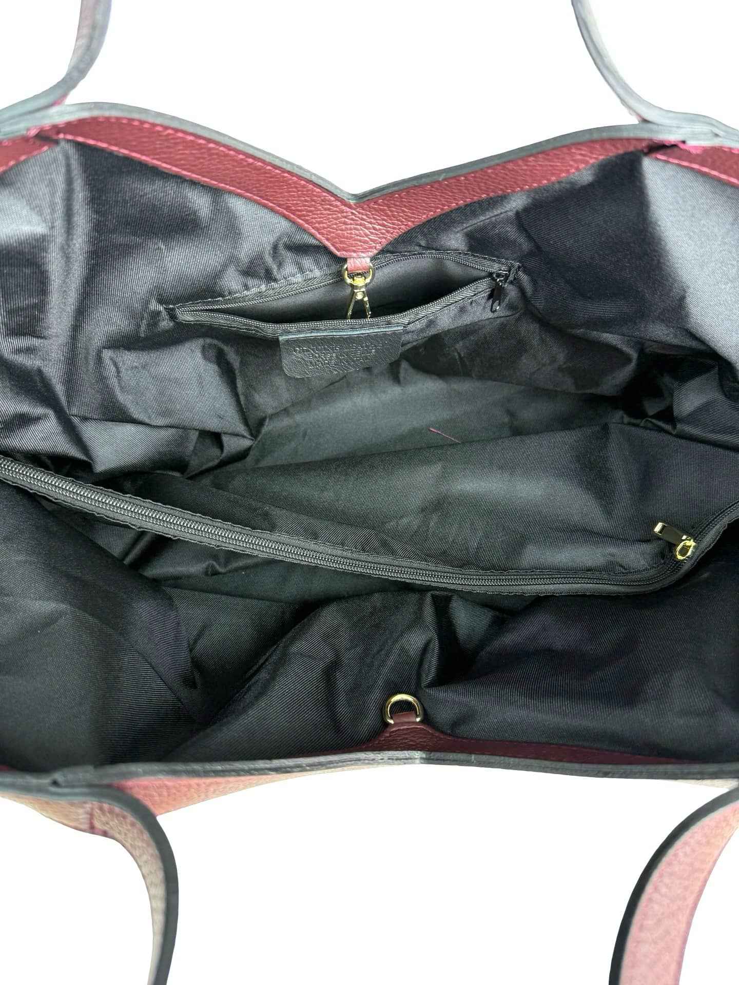 BZNA Bag Marini Bordeaux Wildleder Italy Damen Handtasche Schultertasche Tasche