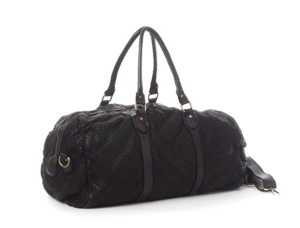 BZNA Bag Viona Schwarz Italy Designer Weekender Unisex Reise Tasche Handtasche Schultertasche Leder Shopper Neu