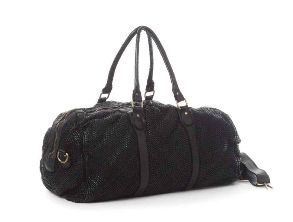 BZNA Bag Viona Schwarz Italy Designer Weekender Unisex Reise Tasche Handtasche Schultertasche Leder Shopper Neu