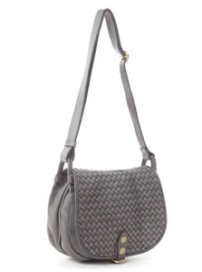BZNA Schultertasche Tanita Grau Italy Designer Handtasche Ledertasche Umhängetasche - B Z N A