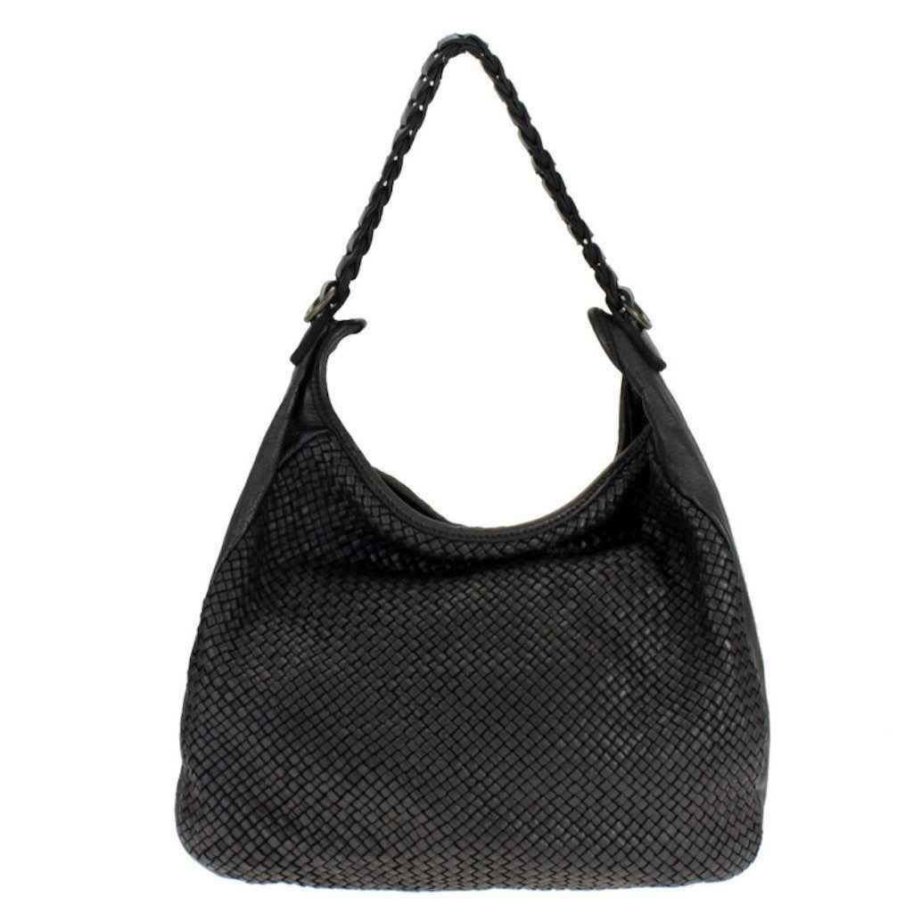 BZNA Bag Manja Schwarz Italy Designer Beutel Umhängetasche Shopper Handtasche Leder
