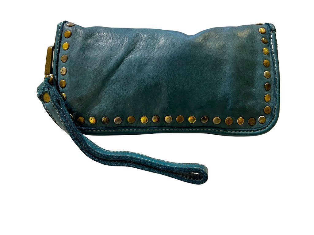 BZNA Berlin Romy Petrol Wallet Clutch Leather Leder Portemonnaie Geldbörse - B Z N A