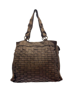 BZNA Bag Paris Taupe Italy Designer Beutel Umhängetasche Damen Handtasche Leder