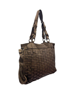 BZNA Bag Paris Taupe Italy Designer Beutel Umhängetasche Damen Handtasche Leder