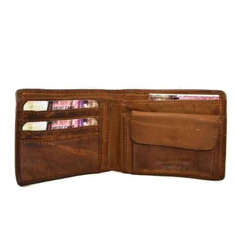 BZNA Berlin Ron cognac Wallet Leather Leder Portemonnaie Geldbörse Clutch