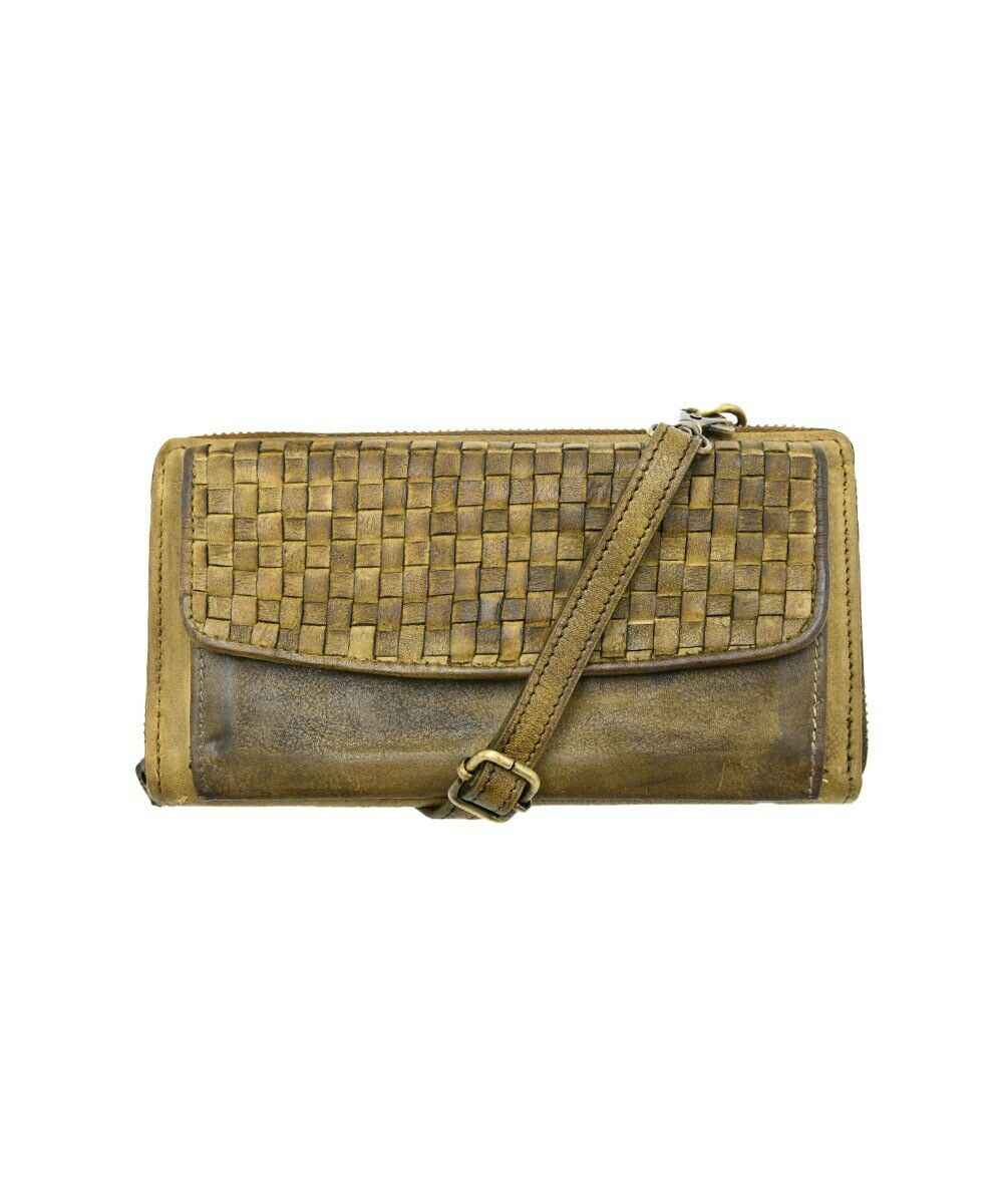 BZNA Berlin Dilan Gelb Wallet Leder Schulter Portemonnaie Geldbörse Clutch