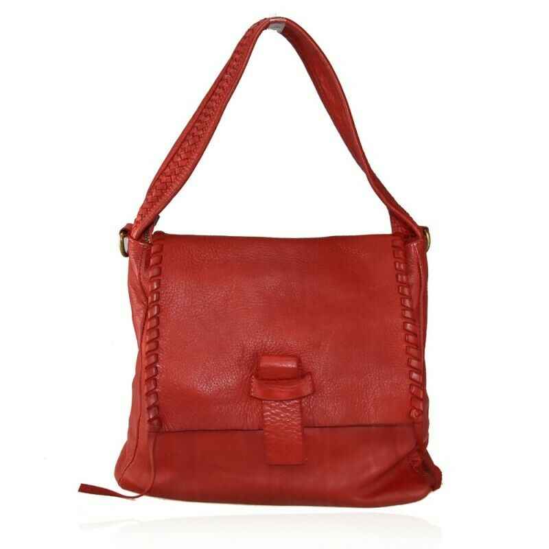 BZNA Bag Karina Rot Italy Designer Messenger Damen Handtasche Schultertasche