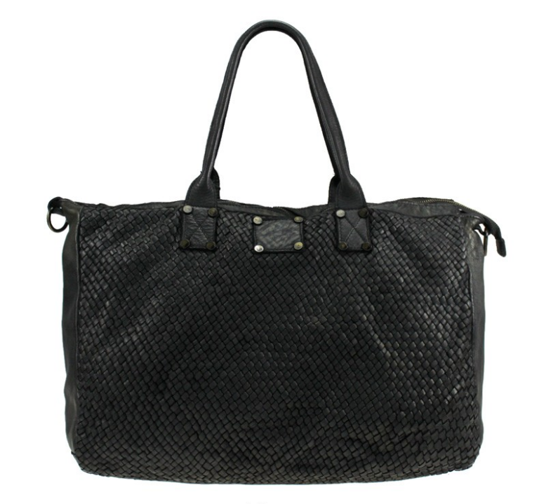 BZNA Bag Funny Schwarz Shopper Tasche Schultertasche Handtasche Designer Leder