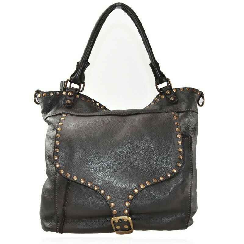 BZNA Sue Braun vintage Italy Designer Business Damen Handtasche Ledertasche