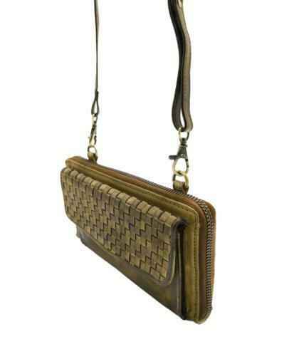 BZNA Berlin Dilan Gelb Wallet Leder Schulter Portemonnaie Geldbörse Clutch