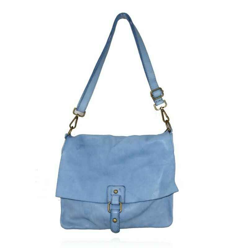 BZNA Bag Pina Blau Italy Designer Messenger Damen Handtasche Schultertasche
