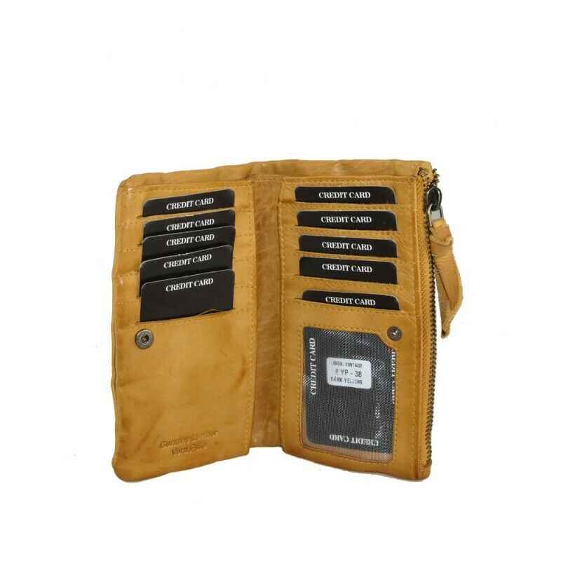 BZNA Berlin Sadia Grau Wallet Leather Leder Portemonnaie Geldbörse Clutch