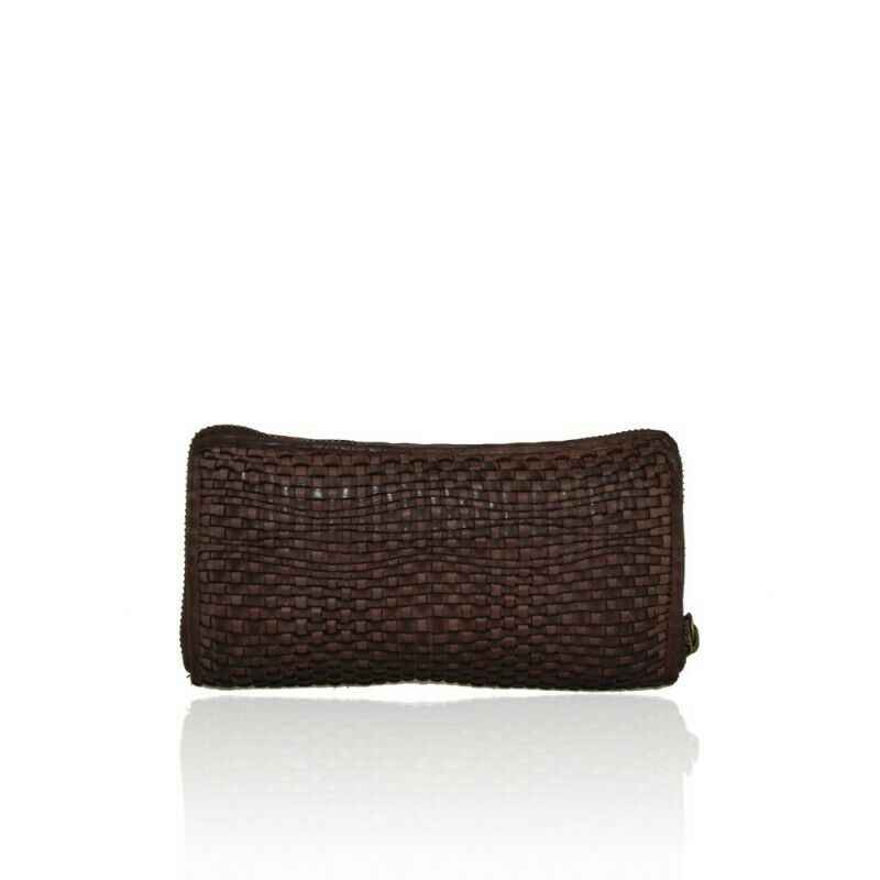 BZNA Berlin Zoya Braun Wallet Leather Leder Portemonnaie Geldbörse Clutch