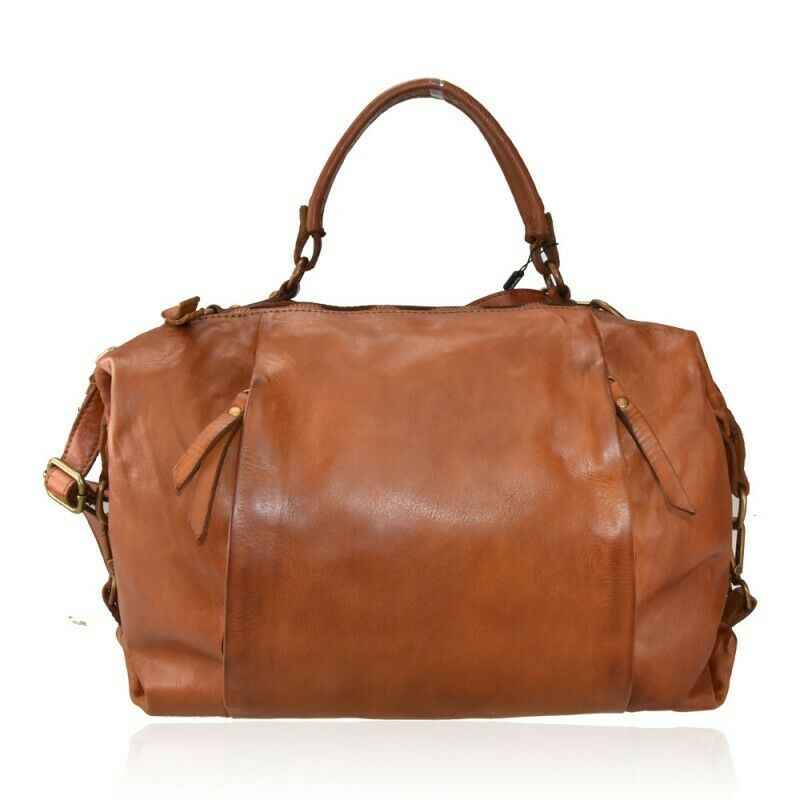 BZNA Bag Lia cognac Italy Designer Messenger Damen Handtasche Schultertasche