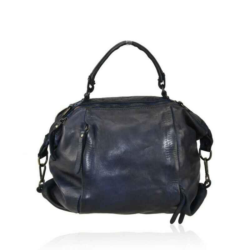 BZNA Bag Lia Blau Italy Designer Messenger Damen Handtasche Schultertasche