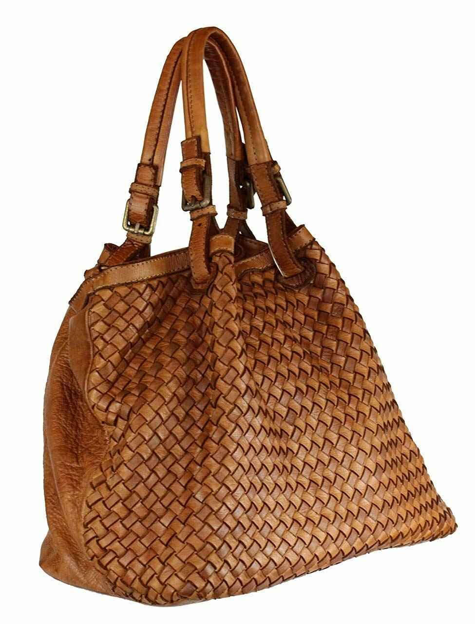 BZNA Bag Rina Black Lederfarben Italy Designer Damen Handtasche Schultertasche