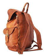 Load image into Gallery viewer, BZNA Rucksack Kairo Grün Designer Backpacker Leder
