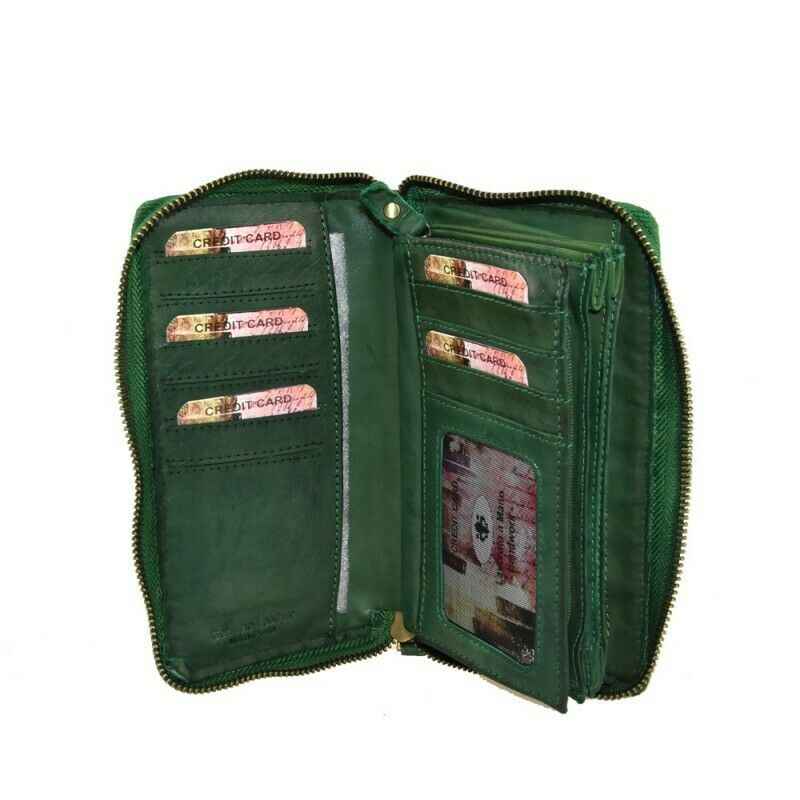 BZNA Berlin Tessa Schwarz  Wallet Leather Leder Portemonnaie Geldbörse Clutch