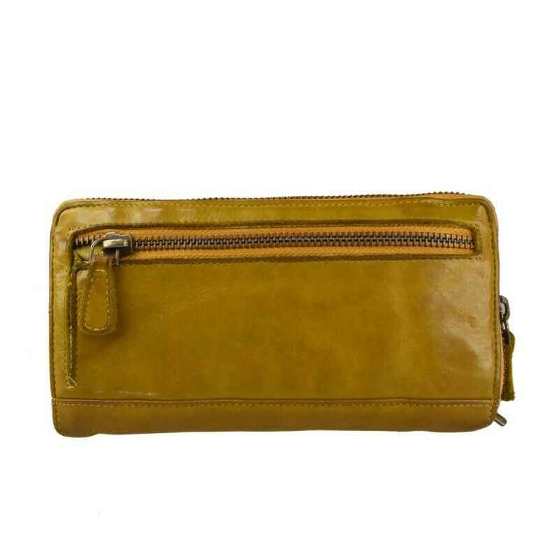 BZNA Berlin Willa Gelb Wallet sheep Leather Leder Portemonnaie Geldbörse Neu