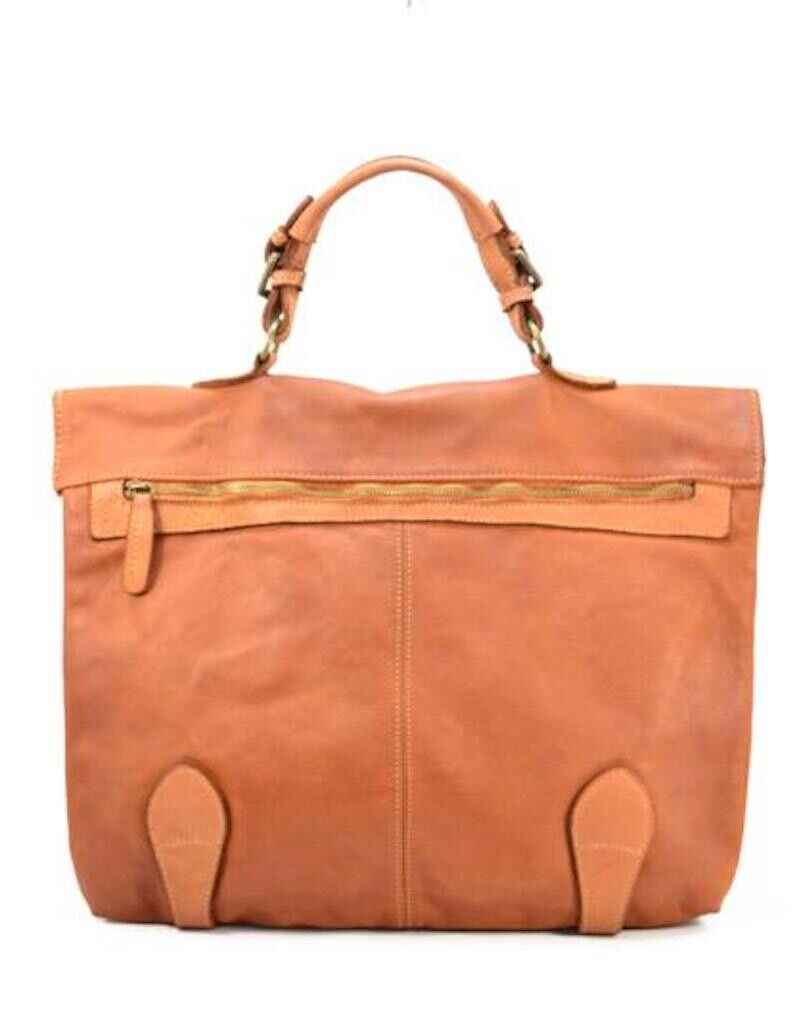 BZNA Berlin Ricko Cognac Vintage Business Aktentasche Handtasche Damentasche
