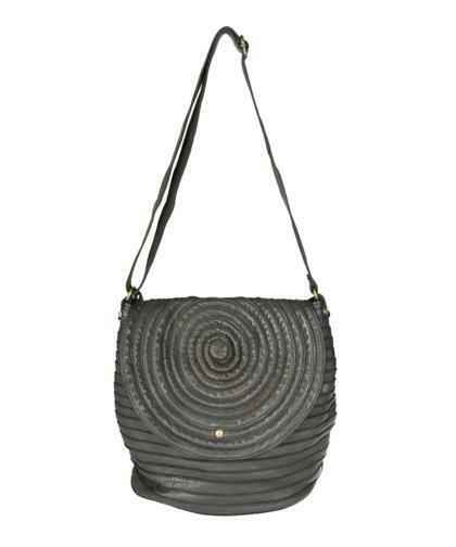 BZNA Bag Hazel Grau Italy Designer Beutel Umhängetasche Damen Handtasche Leder