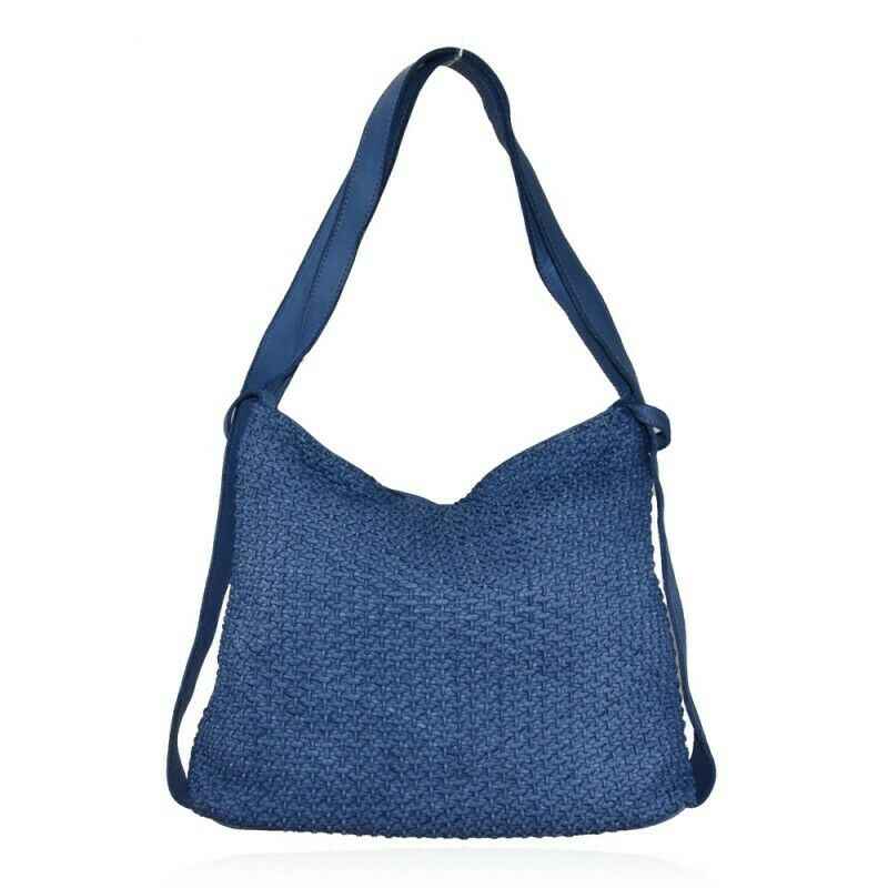 BZNA Berlin Xari Blau  Backpacker Rucksack Schultertasche Beutel Bag Leder