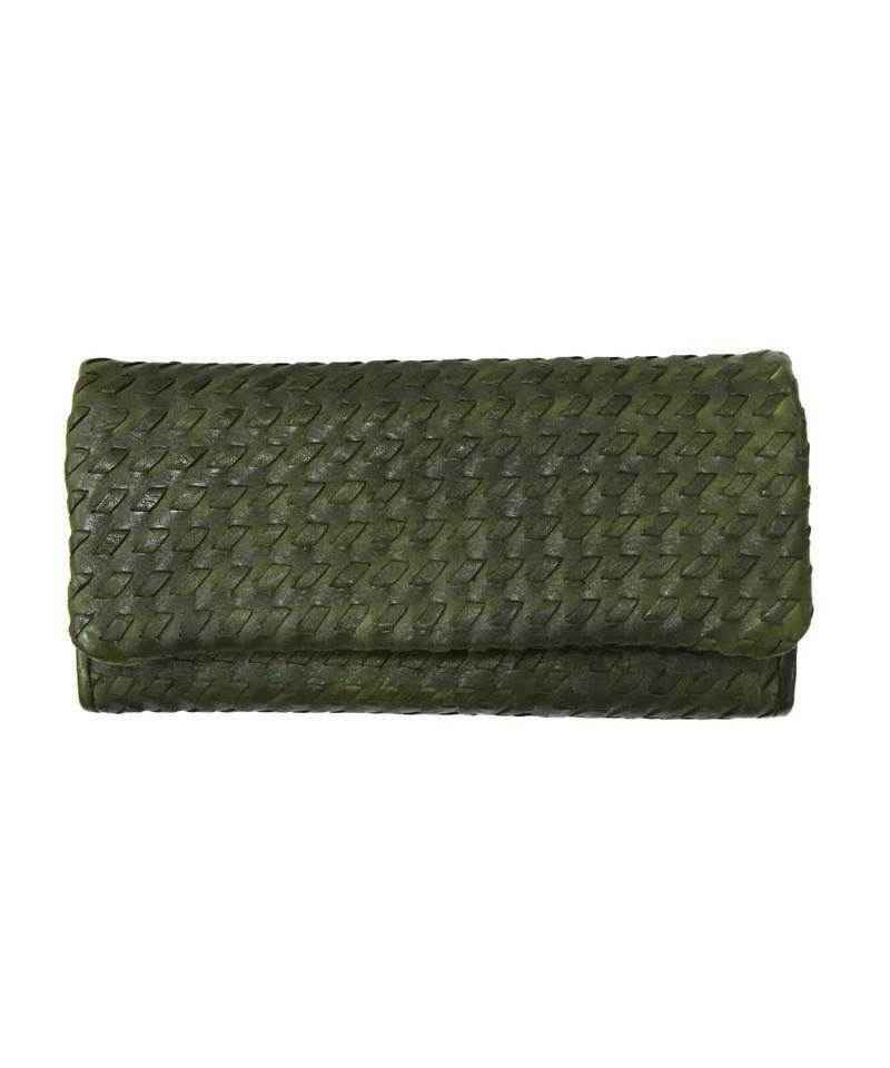 BZNA Berlin Sneza  Grün Wallet Leather Leder Portemonnaie Geldbörse Clutch