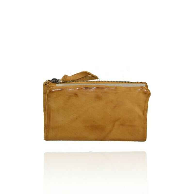 BZNA Berlin Sadia Gelb Wallet Leather Leder Portemonnaie Geldbörse Clutch