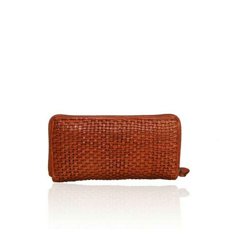 BZNA Berlin Zoya Orange Wallet Leather Leder Portemonnaie Geldbörse Clutch