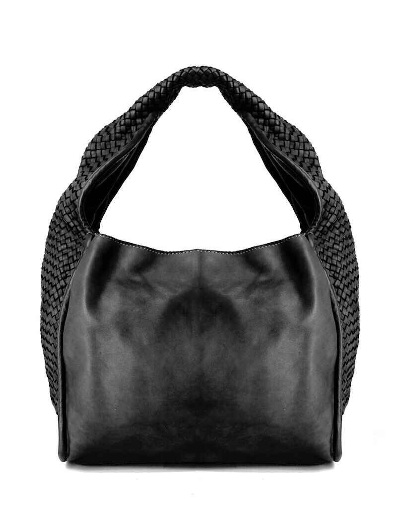 BZNA Umhängetasche Pani Schwarz Designer Beutel Handtasche Umhängetasche
