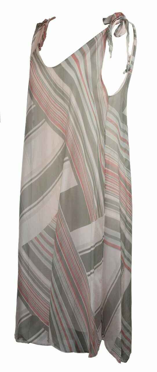 BZNA Ibiza Empire Dress Rosa Sommer Kleid Seidenkleid Damen Seide Silk