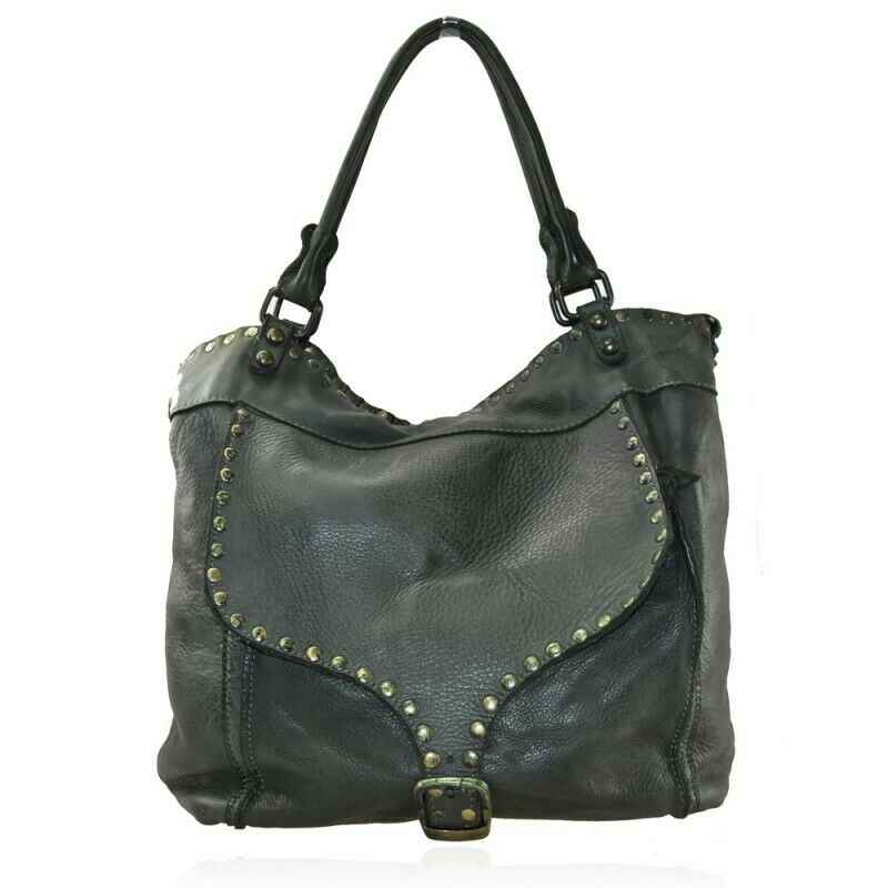 BZNA Sue Grün vintage Italy Designer Business Damen Handtasche Ledertasche