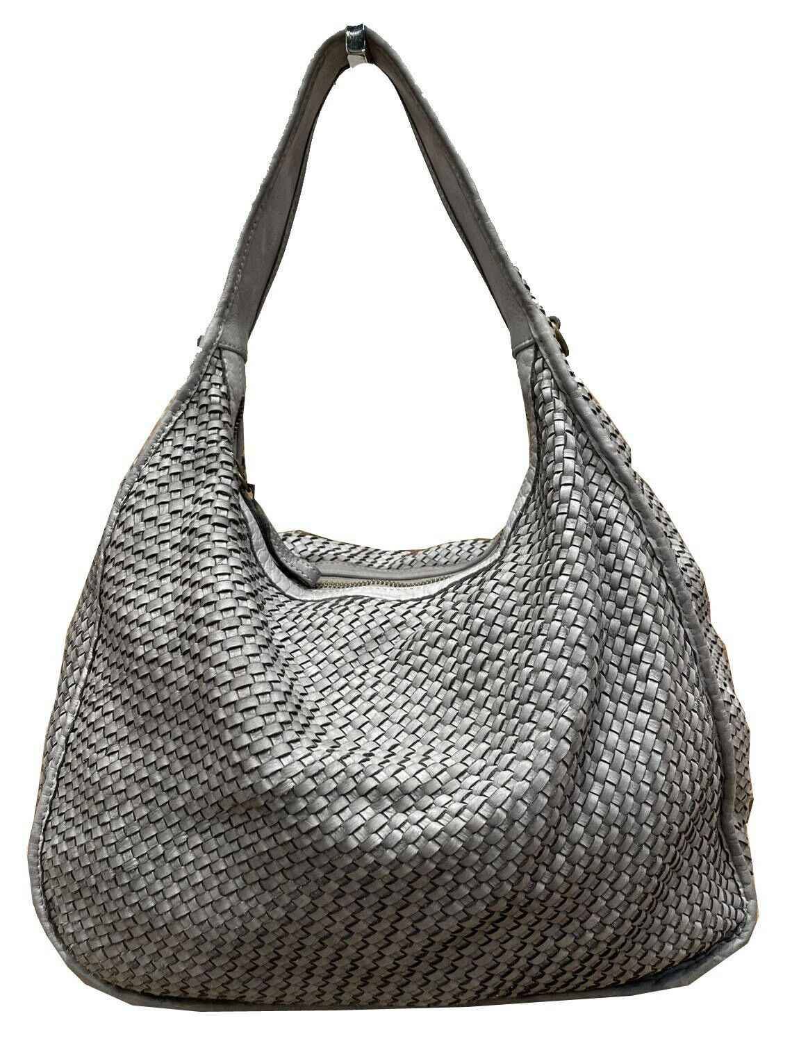 BZNA Bag Sanna Grau Italy Designer Handtasche Schultertasche Tasche Leder