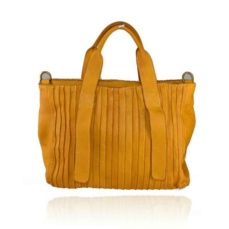 BZNA Bag Stine Gelb Italy Designer Damen Handtasche Schultertasche Tasche