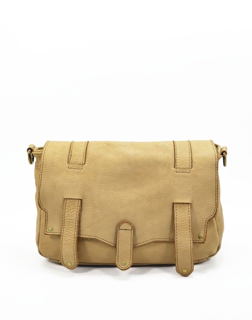 BZNA Umhängetasche Zana Designer Taupe Handtasche Ledertasche Schultertasche - B Z N A