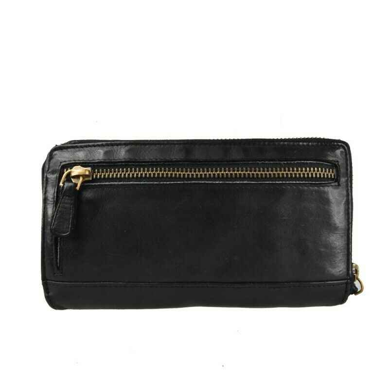 BZNA Berlin Willa Black Wallet sheep Leather Leder Portemonnaie Geldbörse Neu