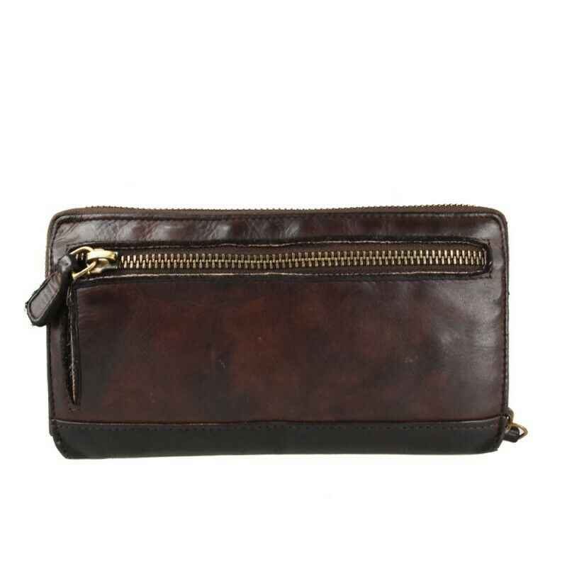 BZNA Berlin Willa Braun Wallet sheep Leather Leder Portemonnaie Geldbörse Neu