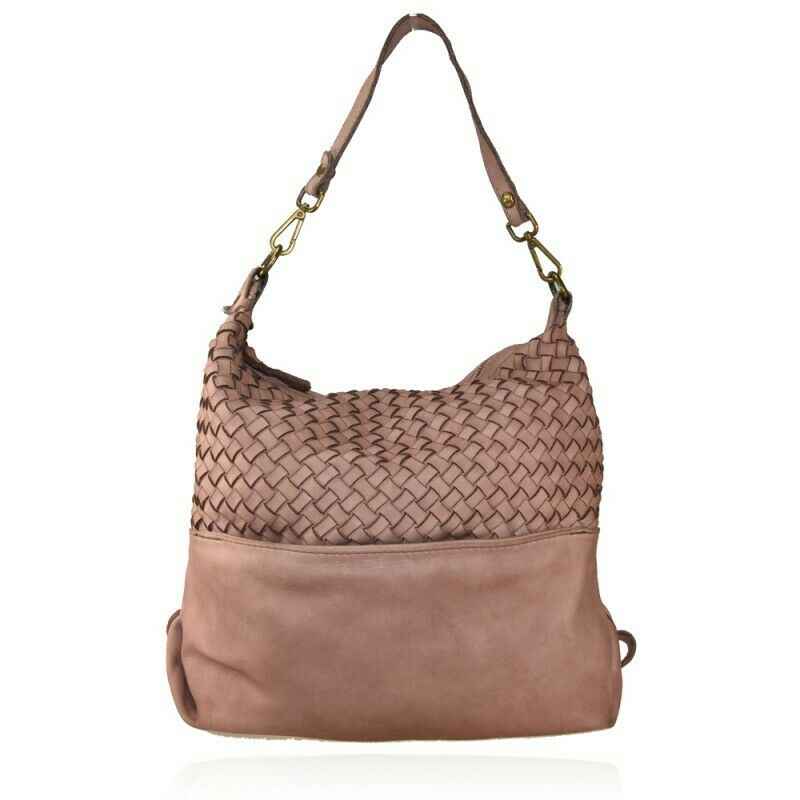 BZNA Bag Mona Rosa  Backpacker Designer Rucksack Ledertasche Damenhandtasche