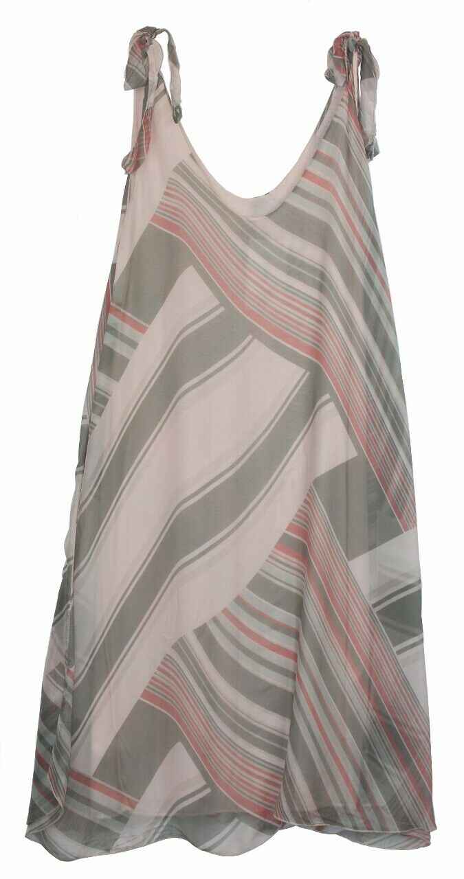 BZNA Ibiza Empire Dress Rosa Sommer Kleid Seidenkleid Damen Seide Silk