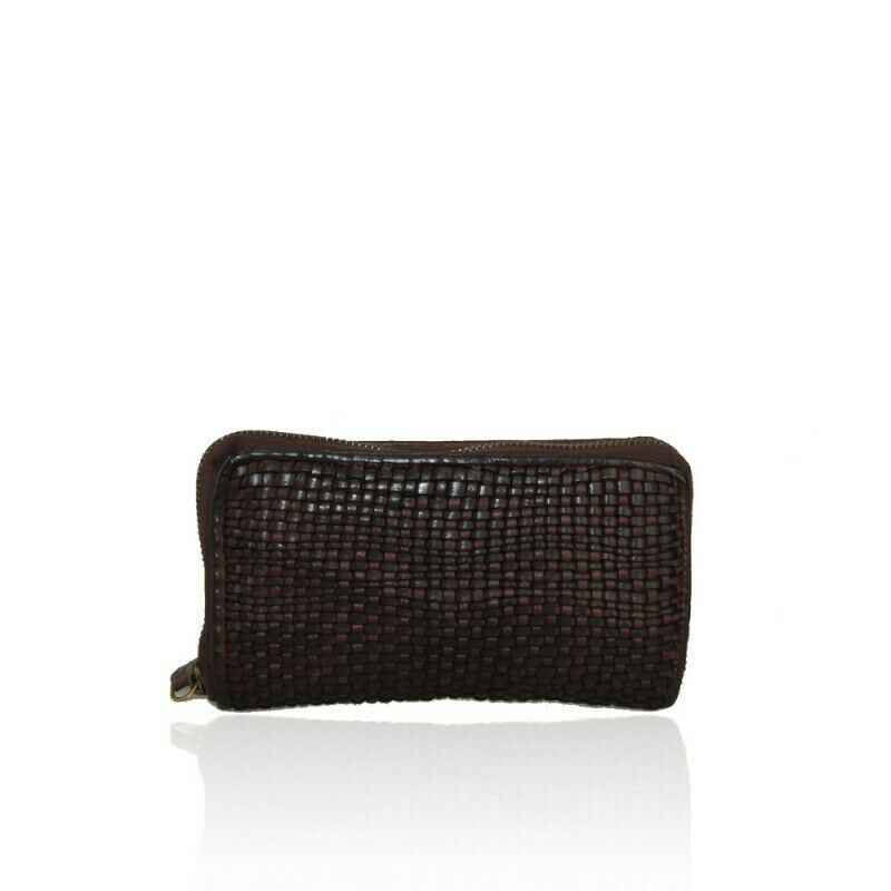 BZNA Berlin Naila Braun Wallet Leather Leder Portemonnaie Geldbörse Clutch