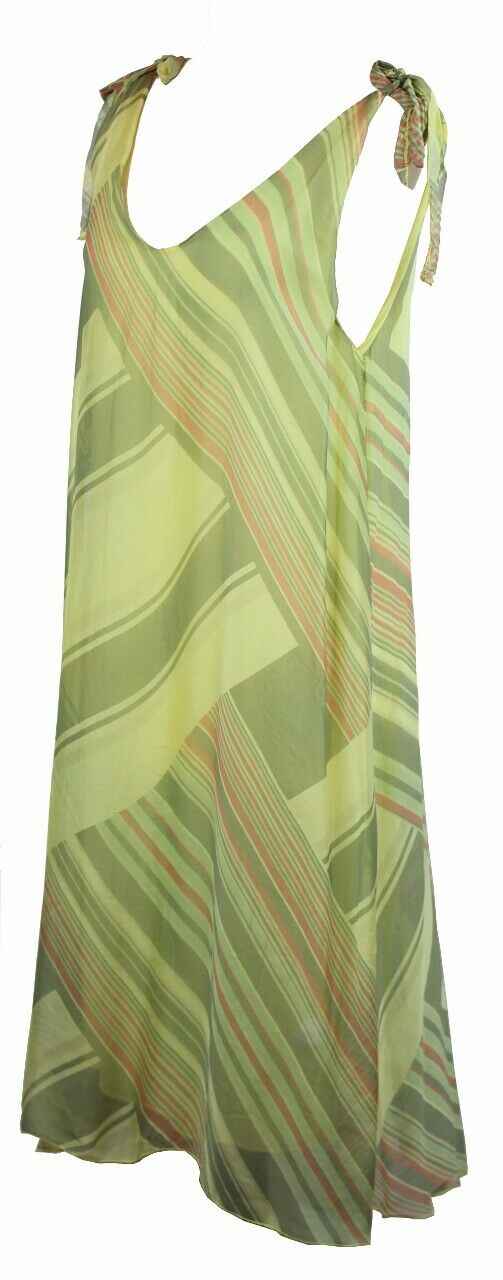BZNA Ibiza Empire Dress Gelb Sommer Kleid Seidenkleid Damen Seide Silk