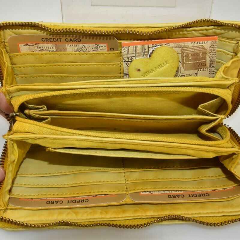 BZNA Berlin Zoya Orange Wallet Leather Leder Portemonnaie Geldbörse Clutch