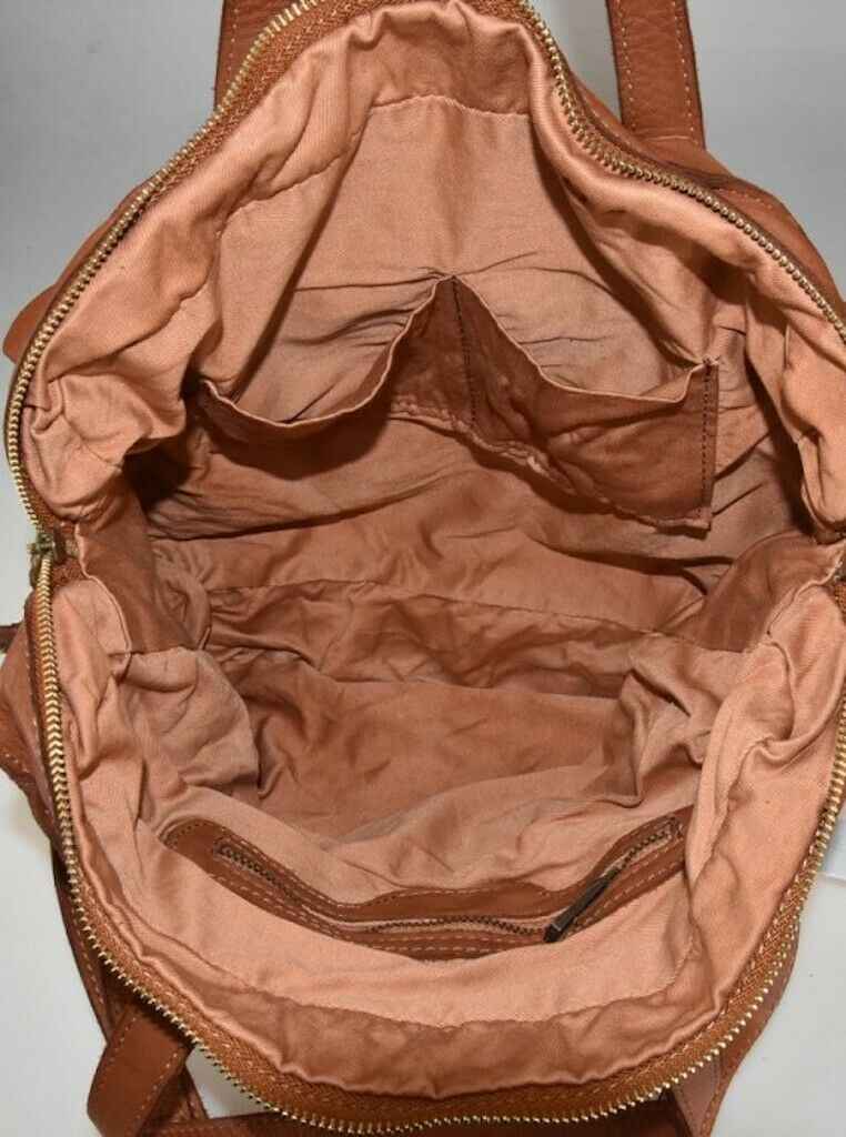 BZNA Trixie Braun Italy Designer Damen Handtasche Schultertasche Tasche Leder
