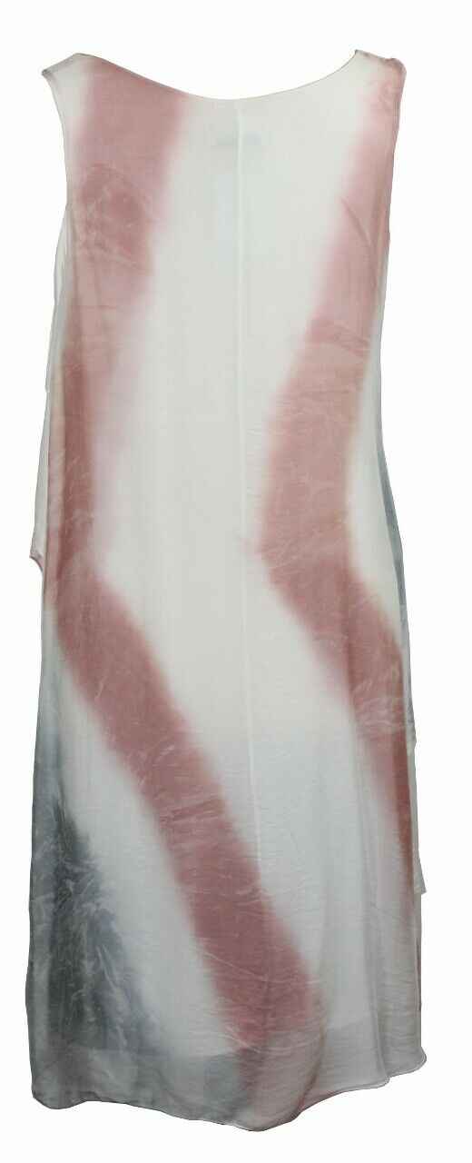 BZNA Ibiza Empire Batik  Dress Rosa Sommer Kleid Seidenkleid Damen Seide Silk