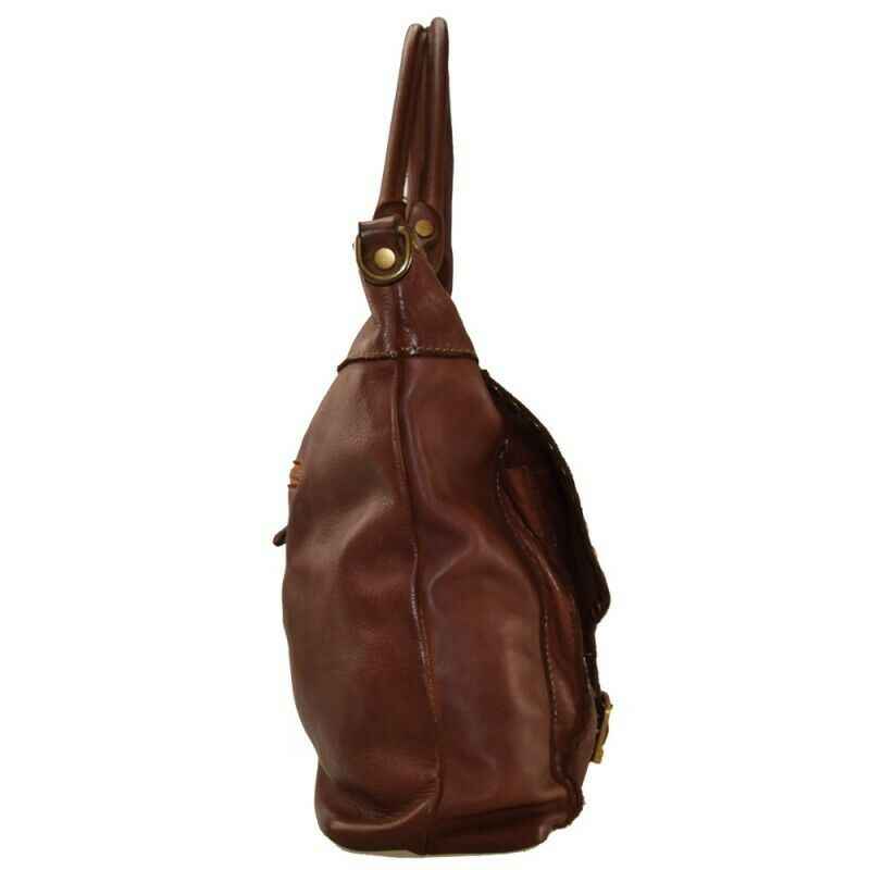 BZNA Sue Braun vintage Italy Designer Business Damen Handtasche Ledertasche