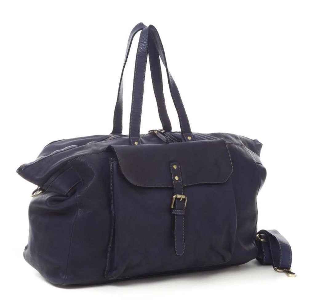 BZNA Bag Carilla Blau Italy Designer Weekender Sporttasche Reisetasche Schultertasche Shopper
