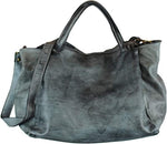 Load image into Gallery viewer, BZNA Bag Diana Grau Italy Designer Damen Handtasche Schultertasche Tasche Leder
